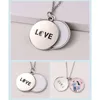 DIY Sublimation Blank Pendant Necklace Heat Transfer LOVE Heart Shaped Necklaces XMAS Gift