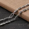 Choker mode ketting voor mannen 925 sterling zilveren sieraden vintage Chinese stijl persoonlijkheid om mani padme ketting