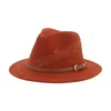 Chapeaux pour femmes hommes Fedora casquettes couleur unie luxe formel Panama large bord chapeau automne hiver femmes chapeaux Gorras