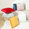 Pillow 2 Packs Modern Solid Velvet Covers With Tassels 45X45 For Sofa Couch Bed Decoration Throw Cases Set