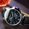 Wristwatches Tags Yazole Brand Men Men Drs Watch Brown Leather Band Watch Men Relogio Luxury Reloj Reloj Hombre Drop Shipping Geneva0g76