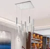 Luxury modern crystal chandelier Lamps for staircase large living room decor gold cristal lamp hallway lobby long led light fixture