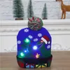 Christmas Decorations Adult And Kids Knitted Christmas Hat Colorful Luminous Hat High-grade Santa Childrens Hat