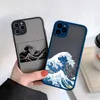 Luxushüllen Blue Wave Handyhülle für Coque iPhone 14 12 11 13 Pro Max 7 8 6s Plus Surf Ocean Cover Funda iPhone X XR XS SE2020 schwarz