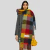 Sjaals laten Verzenend plaid poncho oversized imitatie kasjmier herfst winter dikker warm etnische sjaal wrap voor verzamelen sjaals yq1c