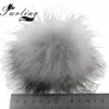 إكسسوارات أزياء أخرى Furling 12pcs DIY Faux Fux Fur 11cm Pom Ball مع زر الصحافة للطفلة بوم قبعة القبعة التزيين T221020