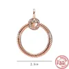 O-vormige hartvormige charme hanger Key Chain Fit Pandora-stijl sieraden diy kerstcadeau