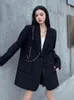 Jackets femininos harajuku preto blazer casaco mulheres combinam punk gótico solto coreano streetwear elegante temperamento kurtka damska