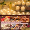 Kerzen Kerzen Packung mit 1224 flackernden ferngesteuerten warmweißgelben elektrischen flammenlosen Teelichtern für die Valentinstagsdekoration 2 Dhv6M