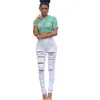 Jeans pour femmes Designer Denim Femmes 2022 Taille haute Ripped pour Skinny Noir Blanc Femme Élastique Slim Jean Femme Femme Femme