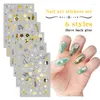 Kits d'art d'ongle 1pc autocollants 3D fleurs auto-adhésifs curseur décorations décalcomanies accessoires de manucure outil