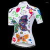 Vestes de course Keyiyuan été rétro cyclisme maillot femme manches courtes VTT vêtements vélo cycle haut VTT Kleding Dames Mallots