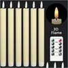 Pacote de velas de velas de 6 Luz de Natal Plickering LED com controle remoto de 10 polegadas de 10 polegadas de comprimento operado quente branco decorativo 220 dhrsp