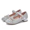 Shorts Princess Girl Heel Shoes Pink Kid Glitter Ballerina Child Elegant Shoe