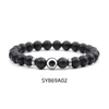 Men 8mm Reik Healing Natural Stone Beaded Strand Turkish Evil Eye Bracelet Onxy Tiger's Eye Bracelets