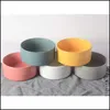 Dog Bowls Feeders Ceramic Marble Pet Bowl Suitable For Pets To Drink Water And Eat Food Have Various Color Dark Green Pink Gray Wh Dhi6J