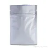 Pochette d'emballage en aluminium refermable blanc mat, pochette d'emballage à fermeture éclair, sac de stockage des aliments, collations au thé, emballage à Long terme, sac en aluminium Mylar
