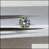 Inne inne Mosangnai okrągły GH Color VVS1 2 karat 8 0 mm Moissanite Diamentowy pierścień dla kobiet Brit22 Drop dostawa 2022 Biżuteria DHXS0