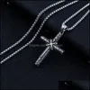 Pendentif Colliers Punk Croix Collier Pendentif Pour Hommes Garçon Avec M Chaîne En Acier Inoxydable Rétro Bijoux C3 Drop Delivery 2022 Colliers Dhzrh