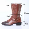 Bot Kovboy Kadınlar Batı Dropship 2022 Sonbahar Kış Serin Cowgirl Midcalf Boot Rahat Moda Ayakkabıları Büyük Boyut 43 221013
