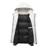 Men's Down Winter Thick Jackets Men Fashion Warm Hooded Coats Male Outdoor Sport Windproof Parka Outerwear Plue Size M-4XL