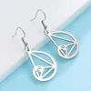 Boucles d'oreilles en peluche LikGreat en acier inoxydable Triangle Fibonacci Golden Ratio Drop pour les femmes Géométrie sacrée Math Gift3726204