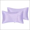 Pillow Case 2Pcs Silk Satin Pillowcases Mberry Pillow Case Queen Standard King For Hair And Skin Hypoallergenic Pillowcase Er C2992 Dhdk6