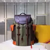Weltmeisterschaft CHRISTOPHER Organisieren Sie einen Reiserucksack, eine Tasche aus echtem Leder, eine Gepäck-Büchertasche, eine Designer-Luxus-Shouler-Prägungshandtasche mit hoher Kapazität und einen großen Schulkoffer