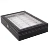 Cases de boîtes de montre 2024 Slots Trave PU Display Box Double Deck Rangement Case Organisateur Classic Holder Pad Cushion Affichage J23078005