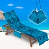 Fodere per sedia Fashion Net Stampato Beach Lounger Cover Asciugamani Outdoor Portable Microfiber Leggero reclinabile con tasca