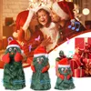 Décorations de noël électrique chanter danse arbre drôle rotatif jouets enfants cadeau de noël électronique en peluche pour enfants décor