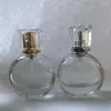 Garrafas de armazenamento 1pc 25ml redondo perfume garrafa de vidro spray mini -beleza vazia Recipientes cosméticos Atomizador de viagem portátil RELEFICILÍVEL