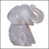 Smycken påsar väskor smycken påsar tumbeelluwa lycklig elefant staty agate carving healing reiki djur figurer heminredning utanför dhaxv