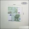 Andere festliche Partyzubehör 2022 Neue gefälschte Geldbanknote 5 20 50 100 200 US-Dollar Euro Realistische Spielzeugbar-Requisiten Kopierwährung Mo Dhc0X5HXMQW7N
