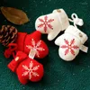 Christmas Decorations White/Red Knitted Glove Pendant Tree Kids Gifts For DIY Home Party Decoration Navidad