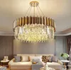 Ny design järnkristall ljuskrona för vardagsrum matbord lobby restaurang lyx hängande belysning led dekoration maison