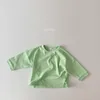 Sandals Korea Baby Tee 2022 Autumn Clothes Basic Soft Bottoming Shirt Toddler Girl T-shirts Boys Tank Tops