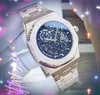 Beliebte Herren-Armbanduhr mit hohlem Skelett und zwei Pins, 42 mm, automatisches mechanisches Uhrwerk, 904L-Edelstahl, Selbstaufzug, wasserdicht, Tauchdatum, Armbanduhr, Montre De Luxe