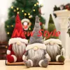 2022 Nya Buffalo Christmas Dolls -figurer handgjorda jul gnome ansiktsl￶sa plysch leksaker g￥vor ornament barn xmas dekoration