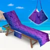 Fodere per sedia Fashion Net Stampato Beach Lounger Cover Asciugamani Outdoor Portable Microfiber Leggero reclinabile con tasca