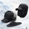 Bérets Ski Mask Chapeaux d'hiver pour hommes Sombreros de Mujer Gorros InVierno Russie Caps Chapeu Protection de l'oreille soviétique Casquette Casquette chaude