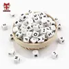 Bobo.box 12 mm 100pcs letras de silicona grado masticando perlas de alfabé inglés bricol