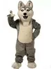 VENDA DIRETA DO FACTORY Husky Dog Mascot Costume de Halloween Vestido de festa do adulto Tamanho adulto
