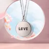 DIY Sublimation Blank Pendant Necklace Heat Transfer LOVE Heart Shaped Necklaces XMAS Gift