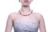 チェーン2022灰色の糸淡水真珠のガラスビーズと自然な色の女性ネックレスママギフト