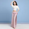 Stage Wear Belly Dance Costume Female Adult Sexy Top Long Skirt Mixed Color Suit Performance Clothes Profession Practice Clothing