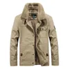 Men039S Jackets 2021 Herfst Winter Dikke Warm militair jas Mannen Casual bont kraag fluweel Parkas Coats Outswear Bomber Pilot FL