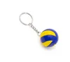 Fashion lederen volleybal sleutelhanger mini PVC volley ball sleutelhanger auto sleutelhanger speelgoedhouder ring voor mannen vrouwen