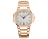 Aff￤rsm￤n armbandsurstorlek 42mm rosguld f￤rgfodral med diamant all rostfritt st￥l 50 m vattent￤t