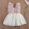 Girl Dresses Toddler Baby Girls Dress Flower Embroidery Sleeveless Outfits Casual O-neck High Waist One-piece Party Clothing